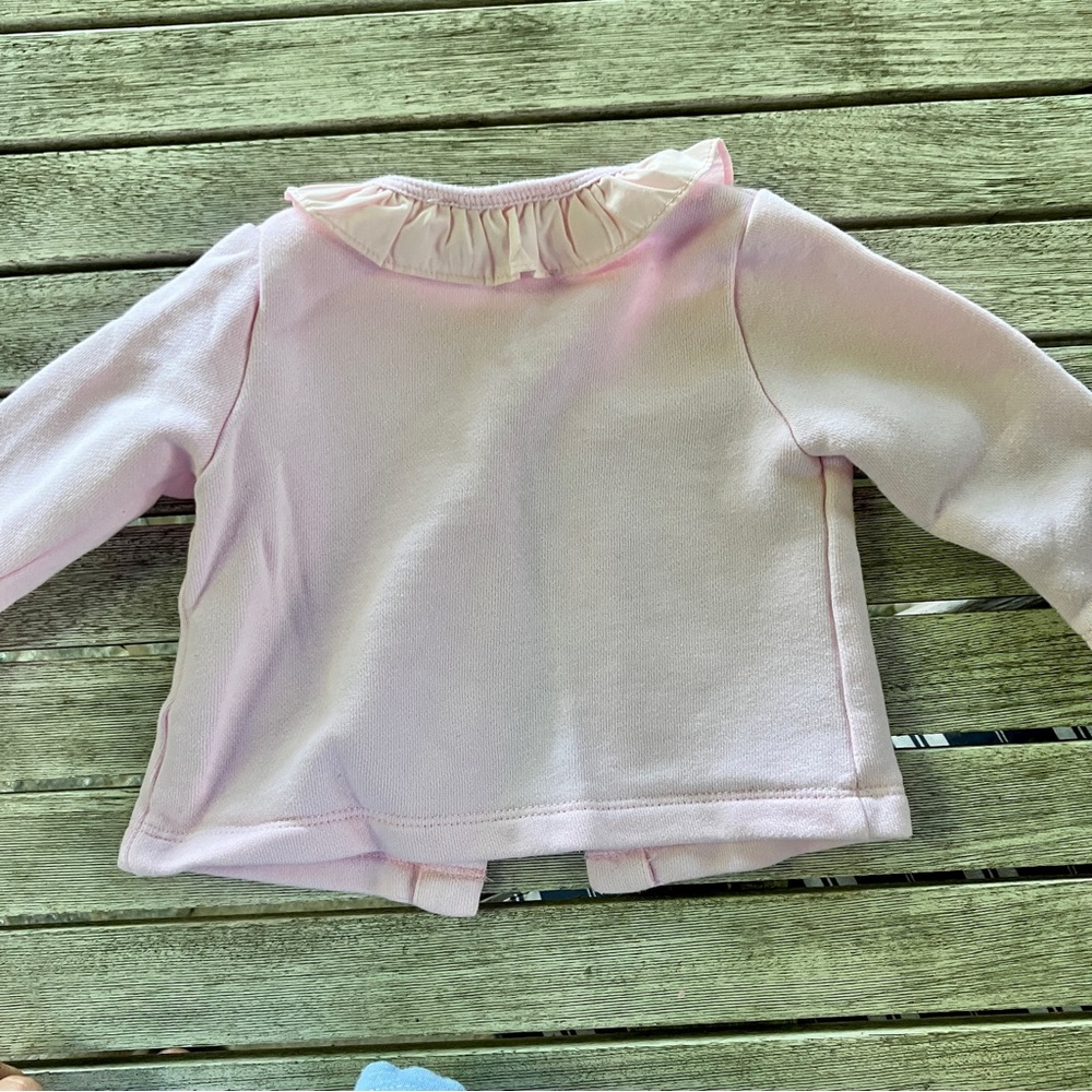 Cyrillus Pink Ruffled Cardigan - Size 9m - Picture 8 of 8
